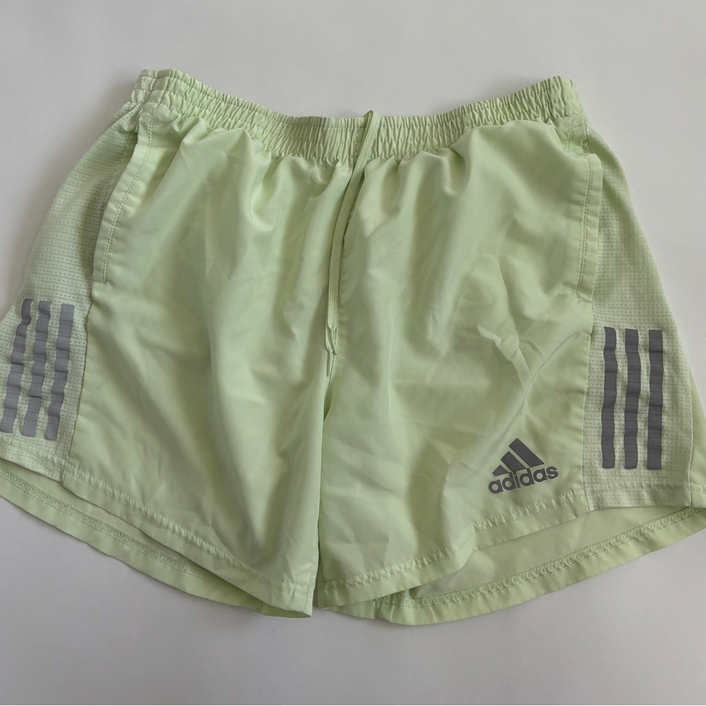 Yellow Adidas 5” On The Run Men’s Short large neon